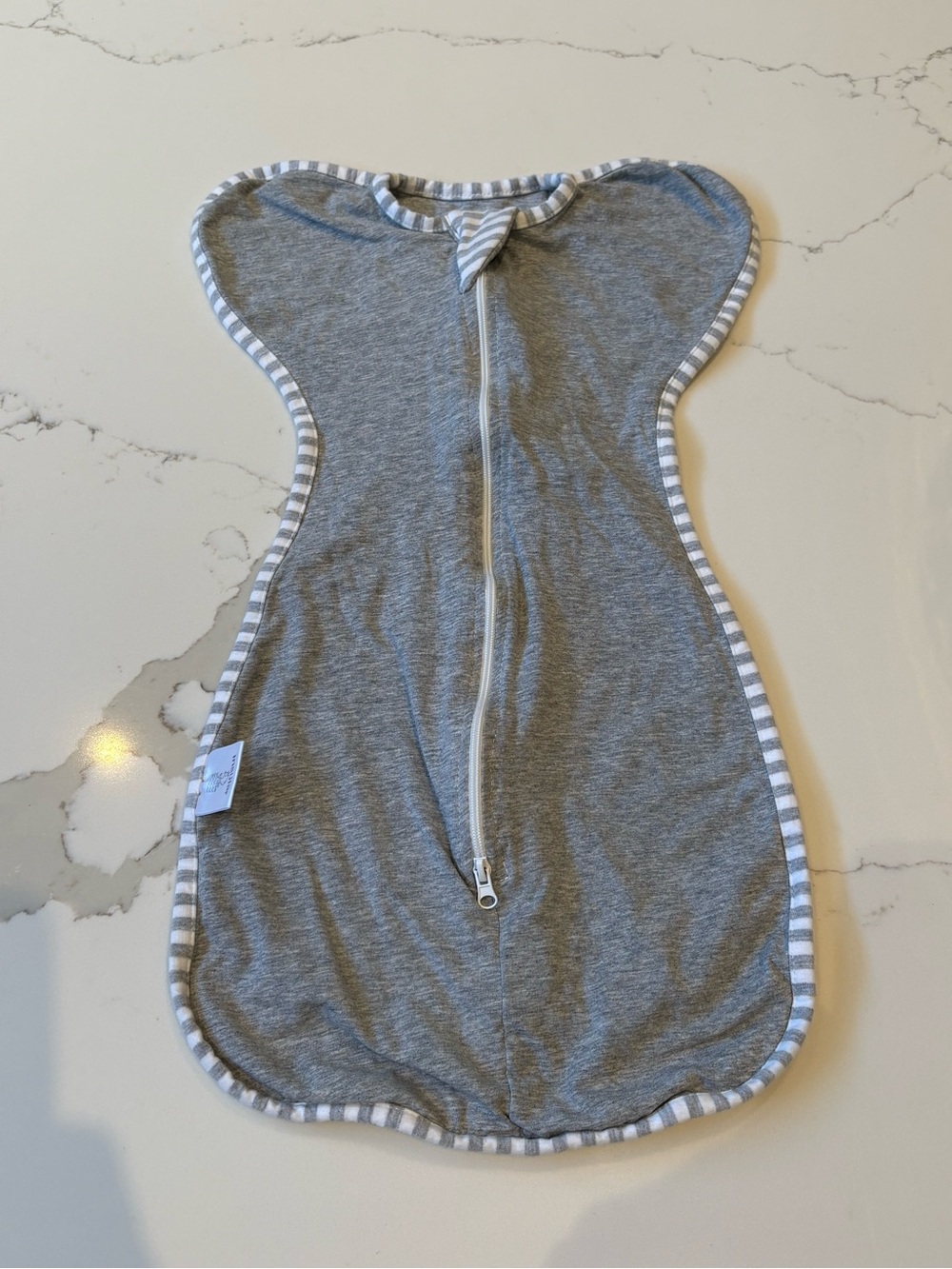 Gray Infant Sleep Sack Swaddle with Zip